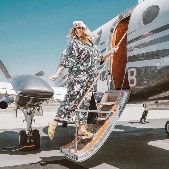 ELOQUII 18 / 20 Slit Front floral Print Sequin Maxi Dress - Picture 4 of 15